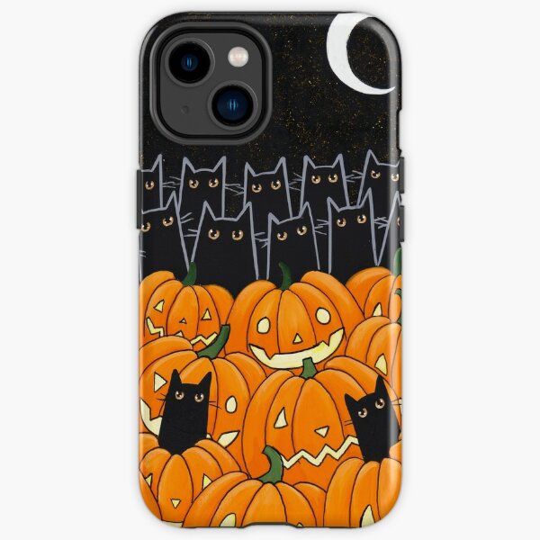 Black Cats & Jack-o-Lanterns iPhone Tough Case RB1008 product Offical amp Merch