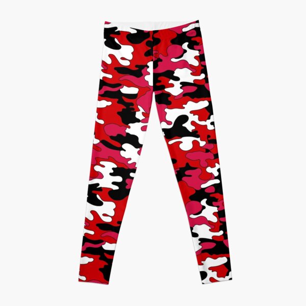 Red &amp; Black Detailed Camo Leggings RB1008 product Offical amp Merch