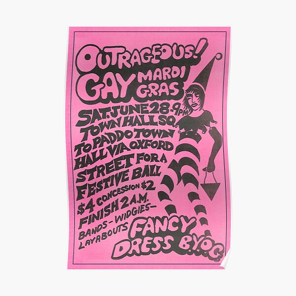 1980 Sydney Gay & Lesbian Mardi Gras Artwork  Poster RB1008 product Offical amp Merch