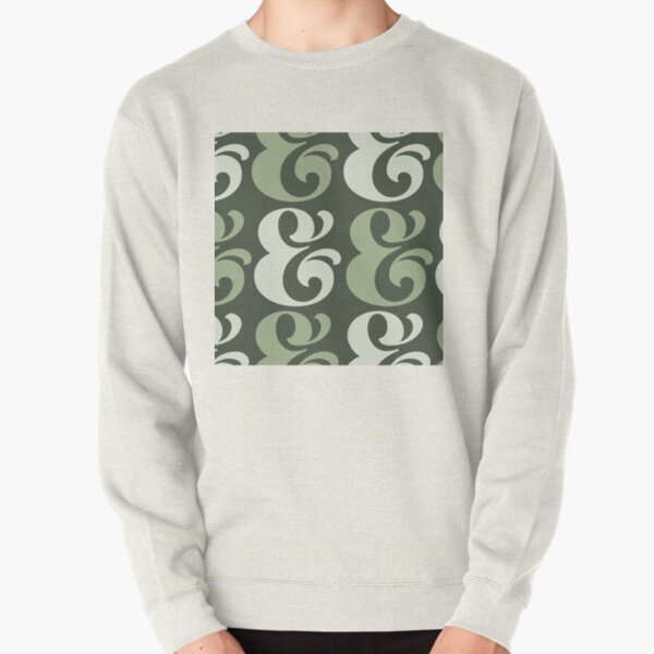 Sage Green Aesthetic Ampersand Pattern Pullover Sweatshirt RB1008 product Offical amp Merch