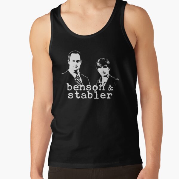 Law and Order SVU - Benson &amp; Stabler - White Stencil Tank Top RB1008 product Offical amp Merch