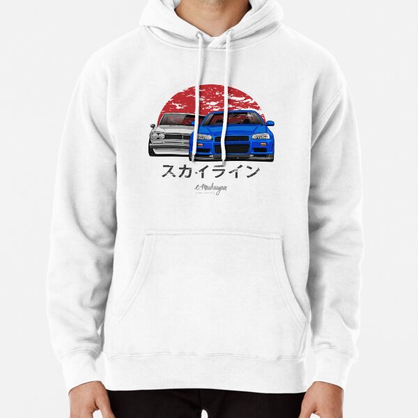 Skyline (R34 &amp; Hakosuka) Pullover Hoodie RB1008 product Offical amp Merch