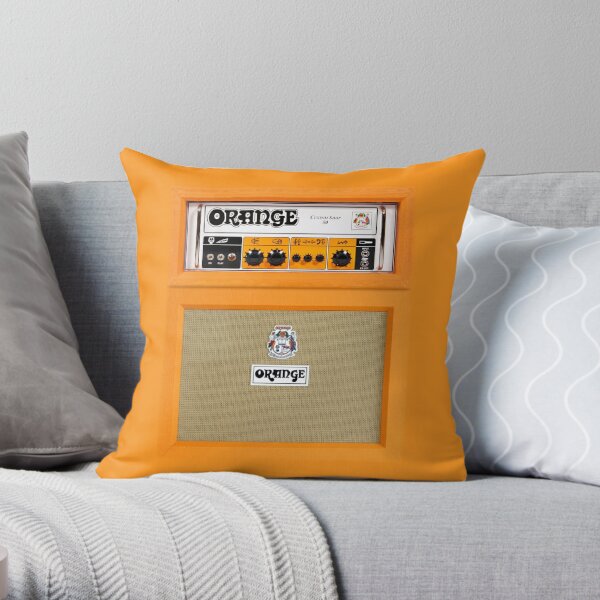 Orange color amp amplifier Throw Pillow RB1008 product Offical amp Merch