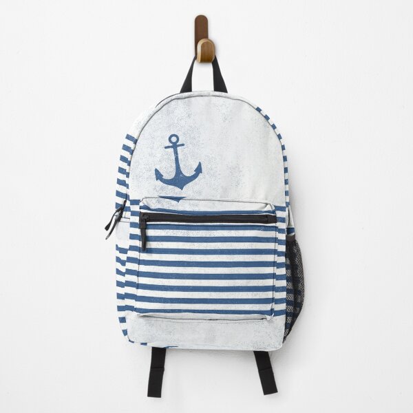Regatta anchor with stripes white blue vintage nautical marine for captains & amp; amp; amp; amp; amp; amp; amp; amp; amp; amp; amp; amp; amp; amp; amp; amp; amp; amp; amp; amp; amp; amp; amp; amp; amp; amp; amp; amp; Boat owner Backpack RB1008 product Offical amp Merch