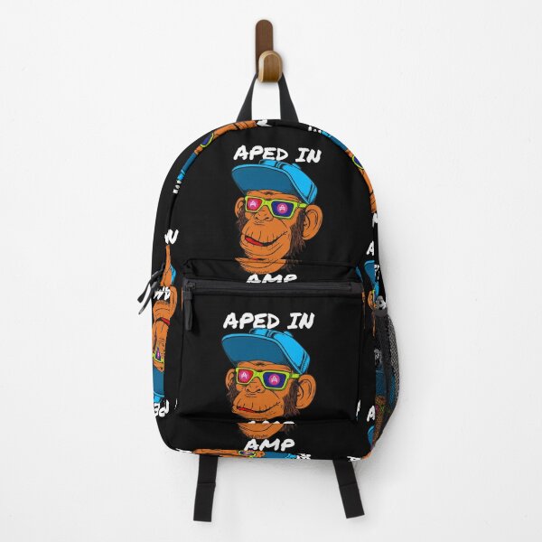 Aped Into AMP Monkey Ape Crypto Cryptocurrency Backpack RB1008 product Offical amp Merch