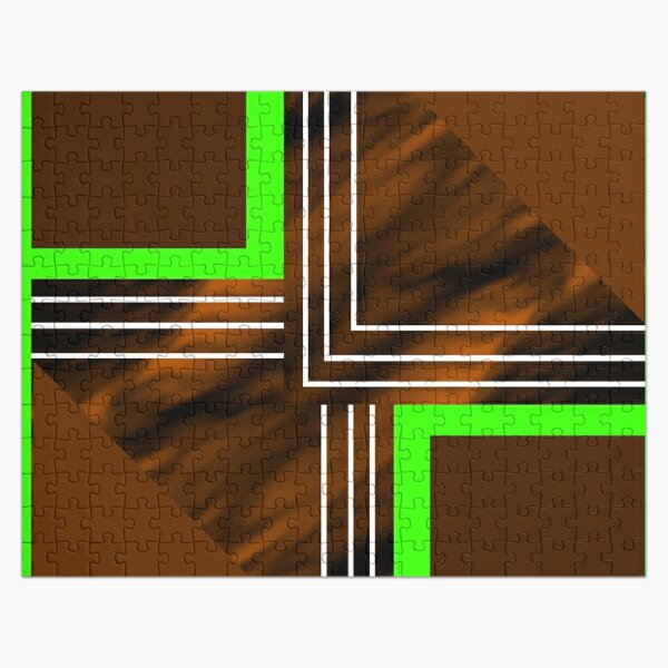 #COLORFUL -Brown &amp;amp;amp;amp; Black Abstract Diagonal Streaks &amp;amp;amp;quot;with brown triangle&amp;amp;amp;quot; Jigsaw Puzzle RB1008 product Offical amp Merch