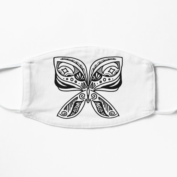 B&W Butterfly Tessellate Flat Mask RB1008 product Offical amp Merch