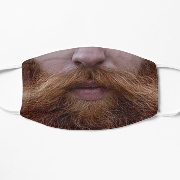 Hipster Red Beard Photo Realistic Men&amp;#39;s  Flat Mask RB1008 product Offical amp Merch