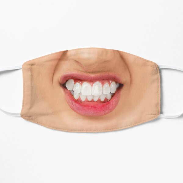 Funny Face Teethy Grin Photo Realistic Women&amp;#39;s  Flat Mask RB1008 product Offical amp Merch