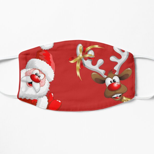 Santa & Rudolph Christmas Design Flat Mask RB1008 product Offical amp Merch